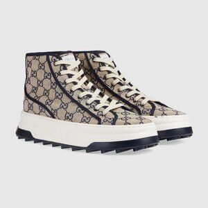 NIB Gucci Tennis 1977 GG Canvas high-Top Sneakers G 10.5 US 11